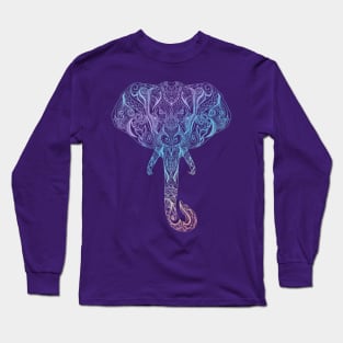 Rainbow Elephant Mandala Long Sleeve T-Shirt